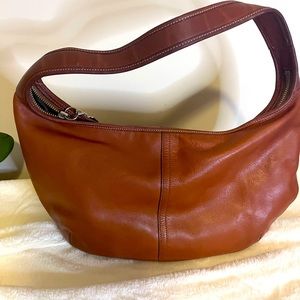 Camel coach shoulder bag